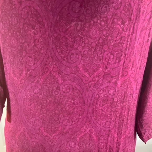 Soft Surroundings Magenta Pink Hyannis Maxi Long Sleeve Dress Size 3X - Picture 8 of 11